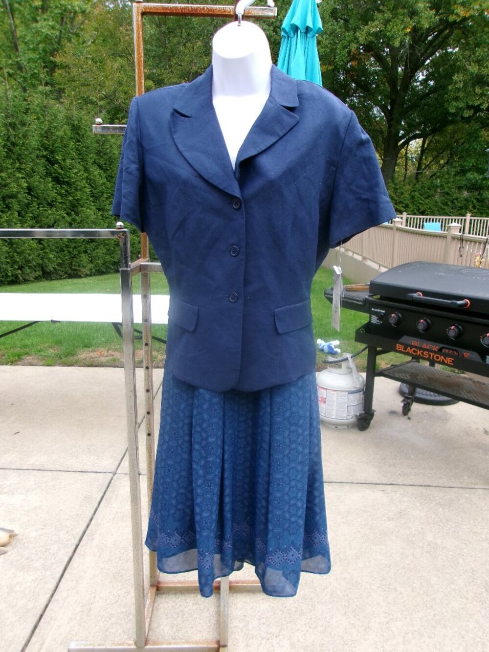 NWT STUDIO 1 TEAL SKIRT SET 14